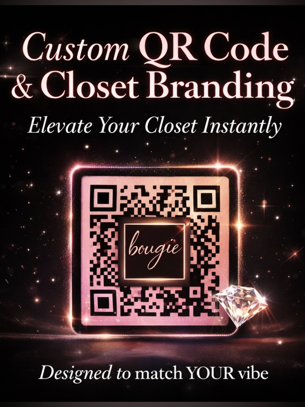 Custom QR Code Stickers, or Cards Closet Branding for You